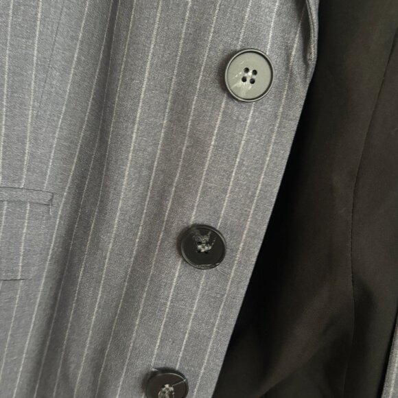 Worthington Gray Pinstripe Stretch Career Blazer Charcoal Like New Jason Bolden - Picture 4 of 4